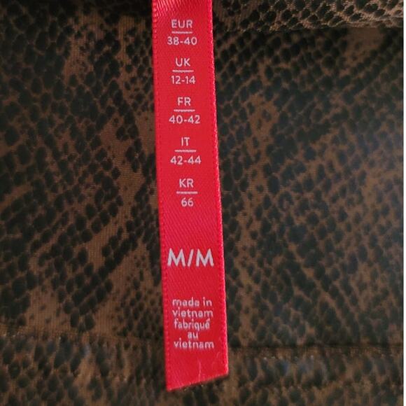 Spanx Faux Leather Snakeskin Leggings 20265R Brown Snakeskin Medium - Picture 5 of 10